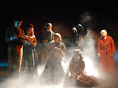 Students performing in UWF Theatres production of A Christmas Carol