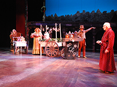 Students performing in UWF Theatres production of A Christmas Carol