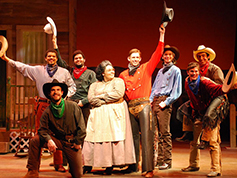 Students performing in UWF Theatres production of Oklahoma
