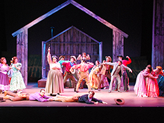 Students performing in UWF Theatres production of Oklahoma