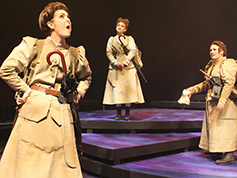 Students performing in UWF Theatres production of On the Verge