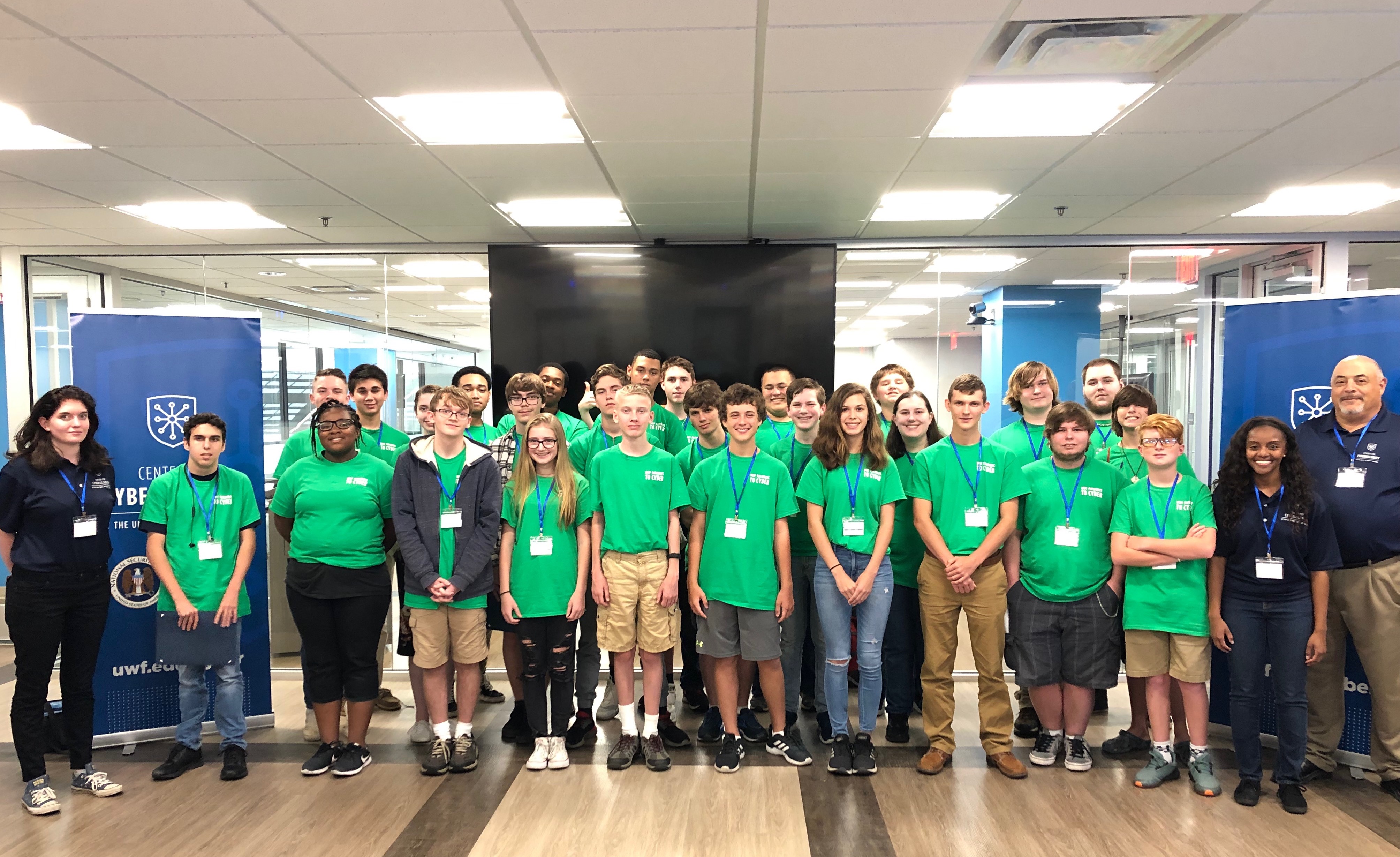 UWF Pathways to Cyber Student Camp participants