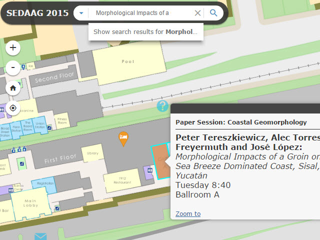 Screenshot of SEDAAg interactive map highlighting a popup. 