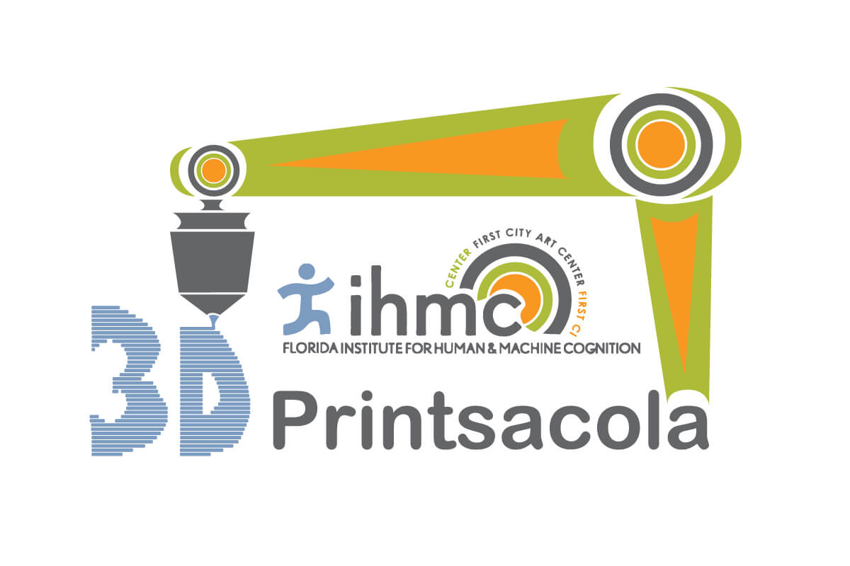 Logo for the 3D Printsacola event with the IHMC