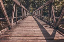 stock image of wooden bridge