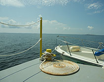 view of Pensacola Bay from UWF Maritime Field School diving platform