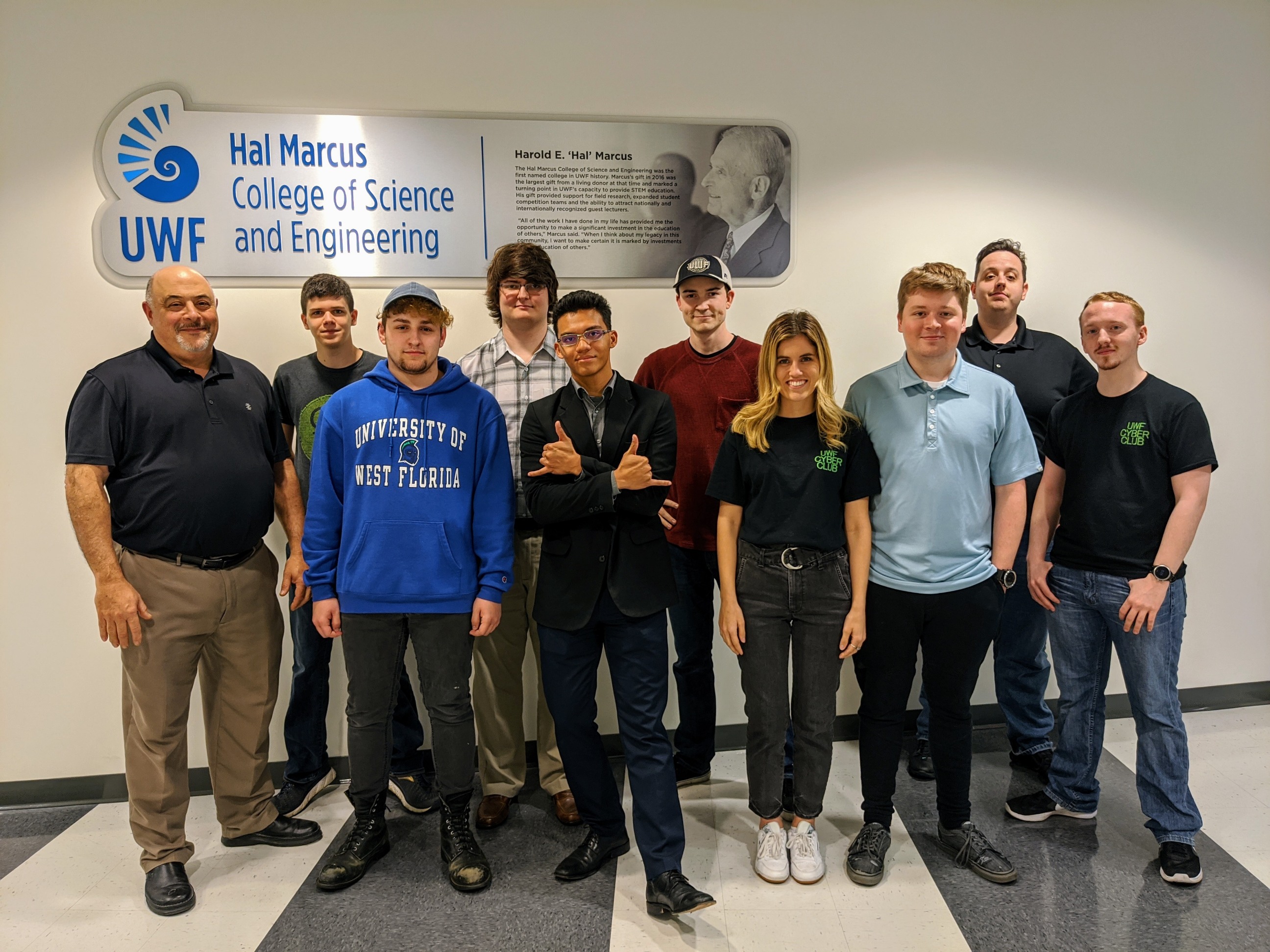 The SECCDC team, which placed 2nd at the regional competition, winning several awards