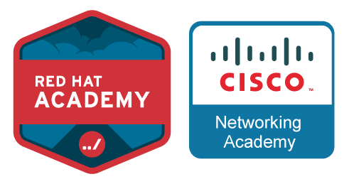 Red Hat Academy and Cisco Network Academy logos