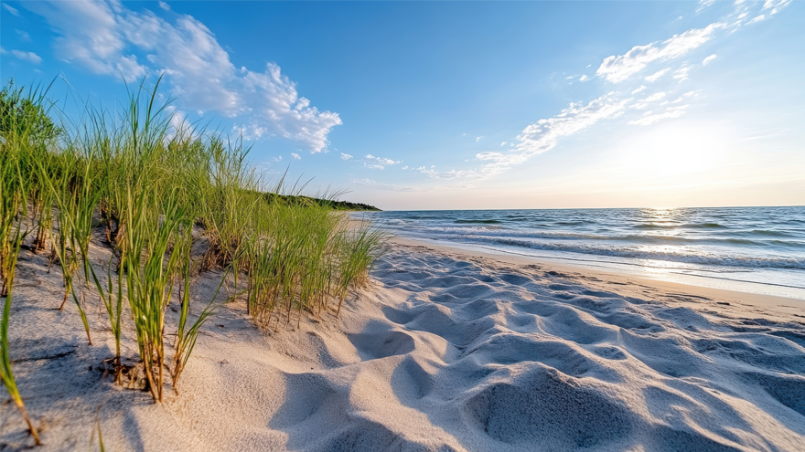grasses stabilizing shoreline