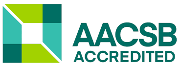 AACSB, Association to Advance Collegiate Schools of Business, Accredited logo.