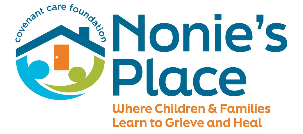 Logo with company name Nonie's Place in blue letters