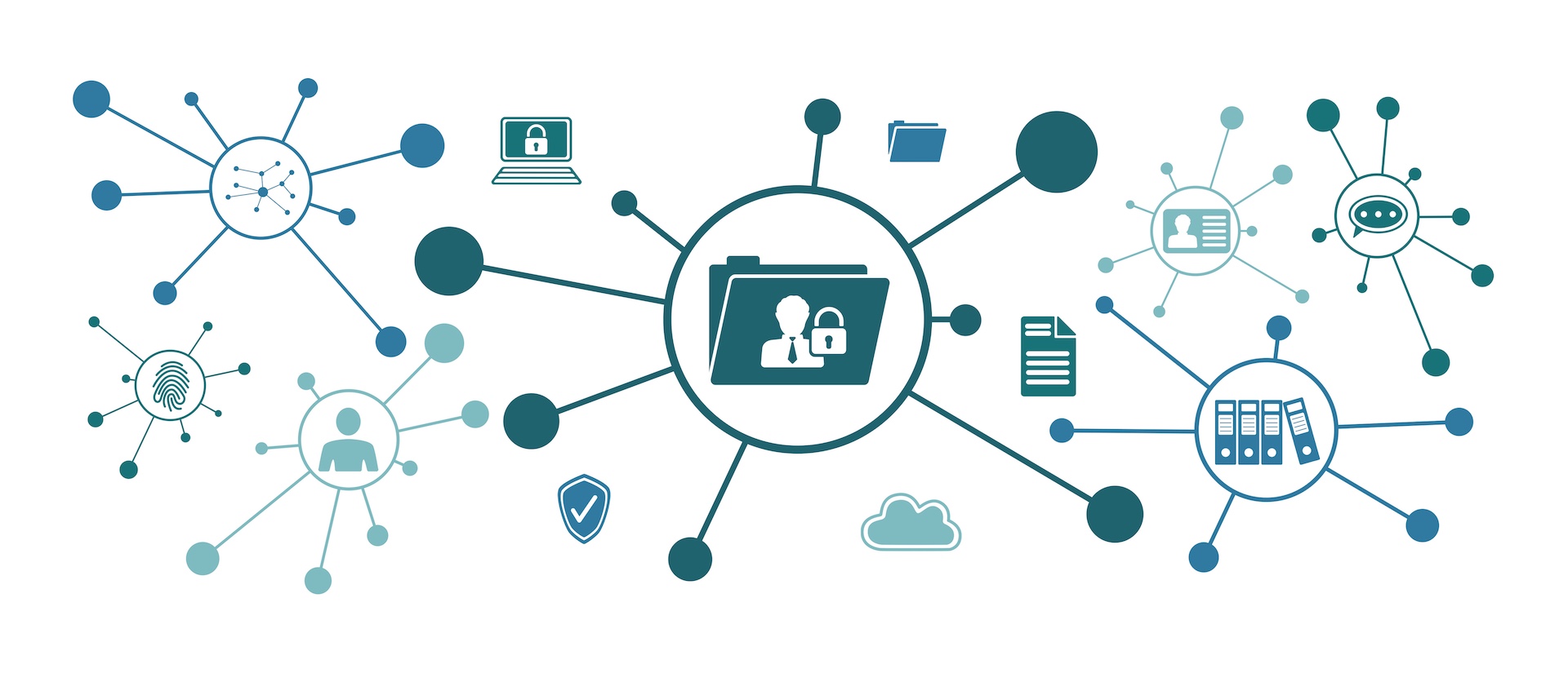 Folder with shape of man and a lock on it