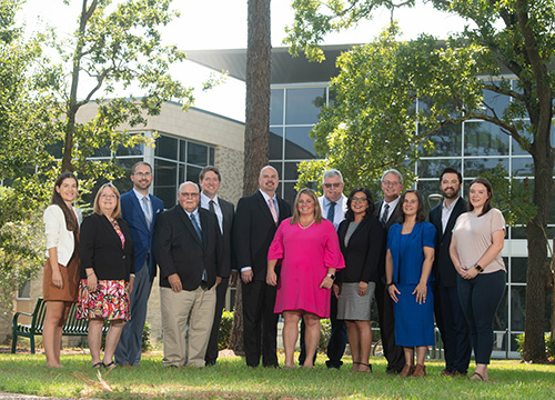 Small Business Development Center 2023 staff outdoor group photo.