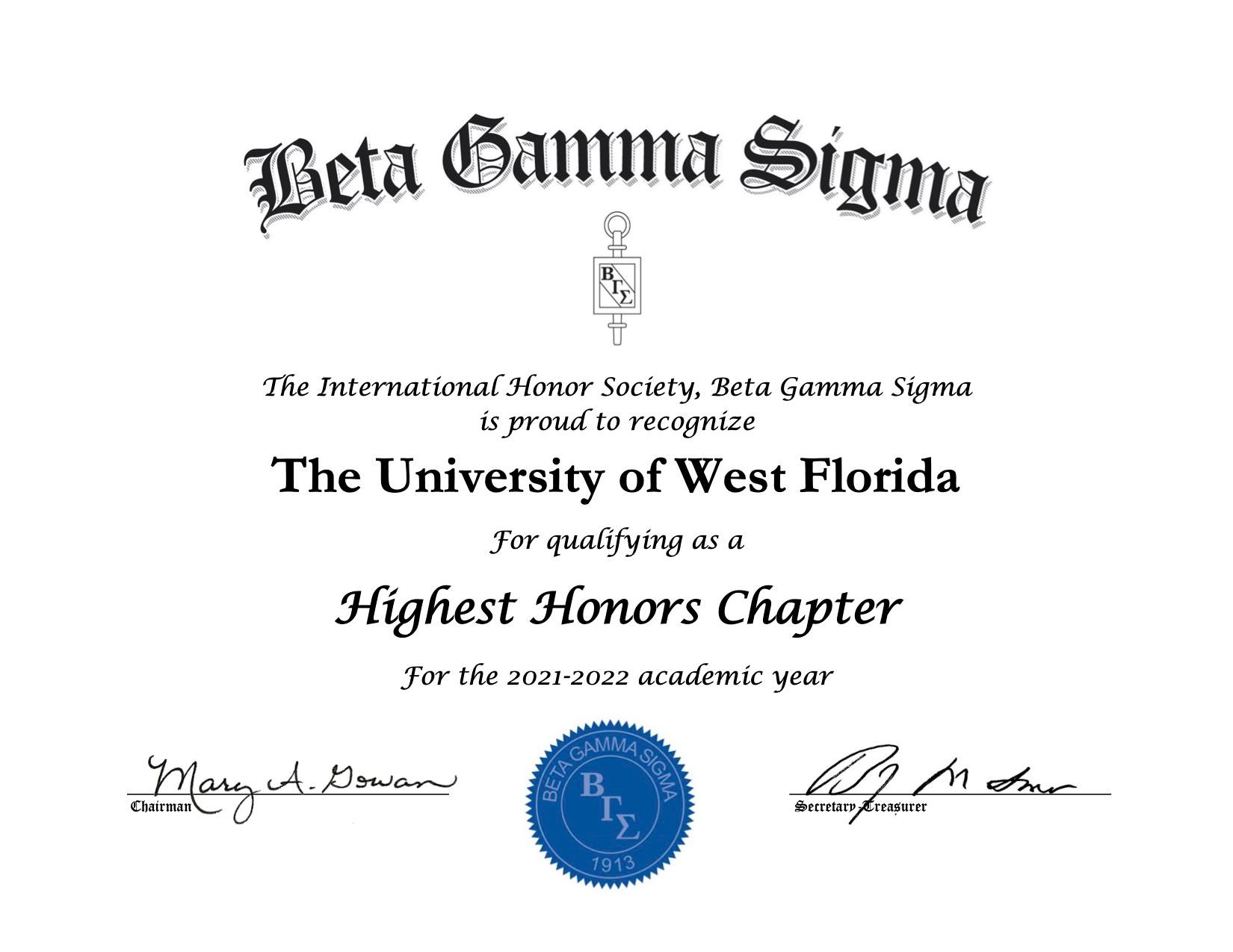 Beta Gamma Sigma