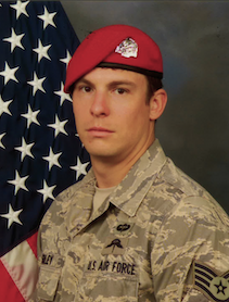 Staff Sergeant Forrest Sibley headshot in military attire.