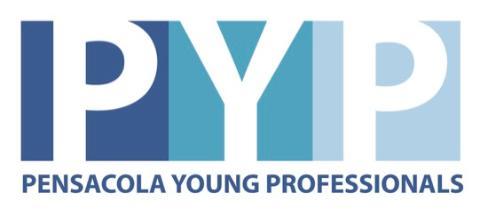 Logo with PYP in white letters and purple and teal background