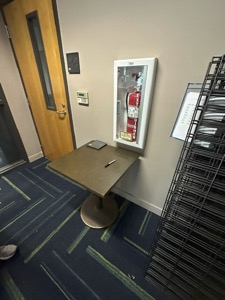 Blocked Fire Extinguisher