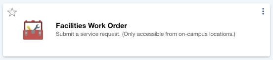 MyUWF Facilities Work Order app