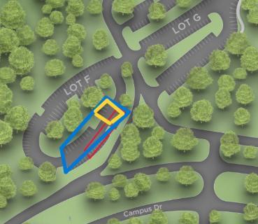 Aerial map showing Lot F and a partial closure area