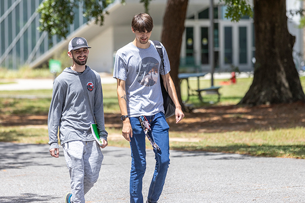 People walking to class
