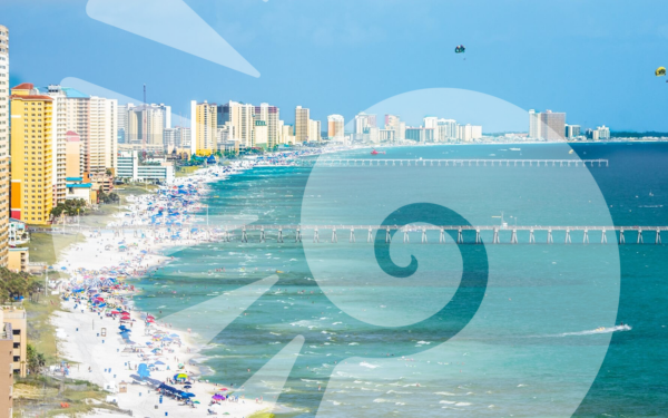 Panama City Beach Skyline with Gulf