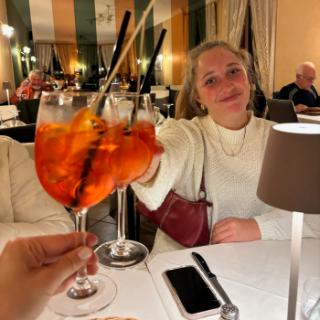 Cheers with Aperol Spritz