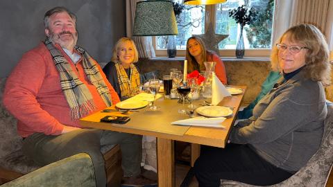 Four Argos sit together ready to enjoy lunch in Germany