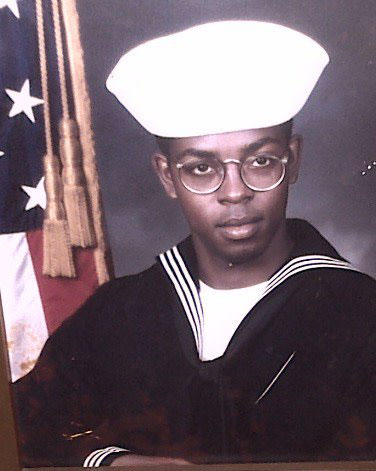 Photo of a young Harrison Peters as a Navy sailor