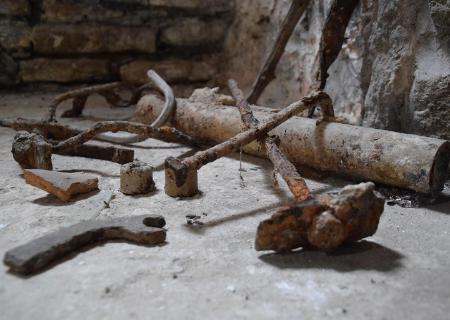 A few of the artifacts found during the dig at Bourbon Pompeii