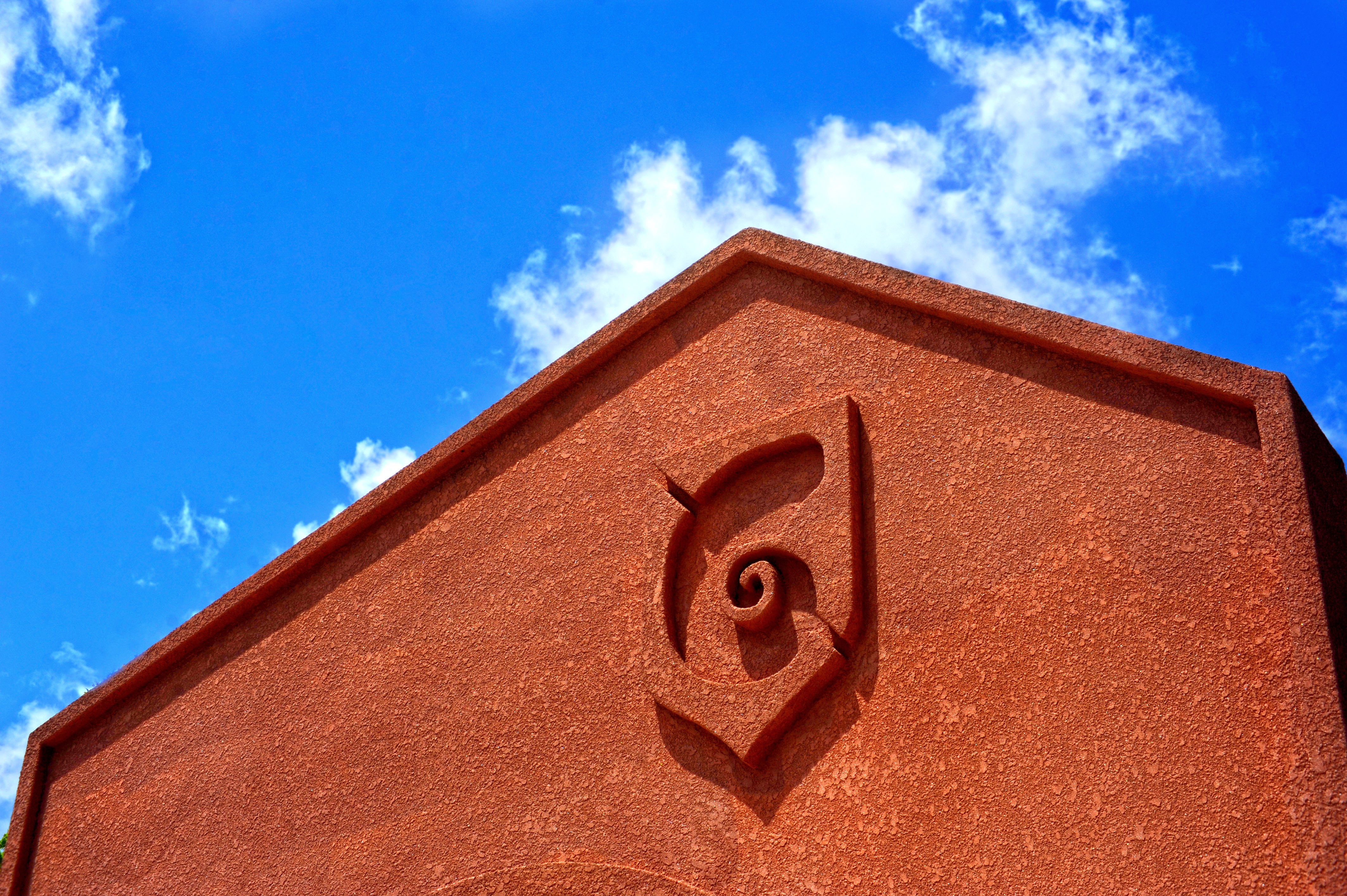 Top of UWF walkway against a blue sky