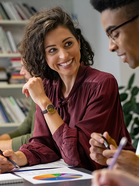 Professional at business meeting