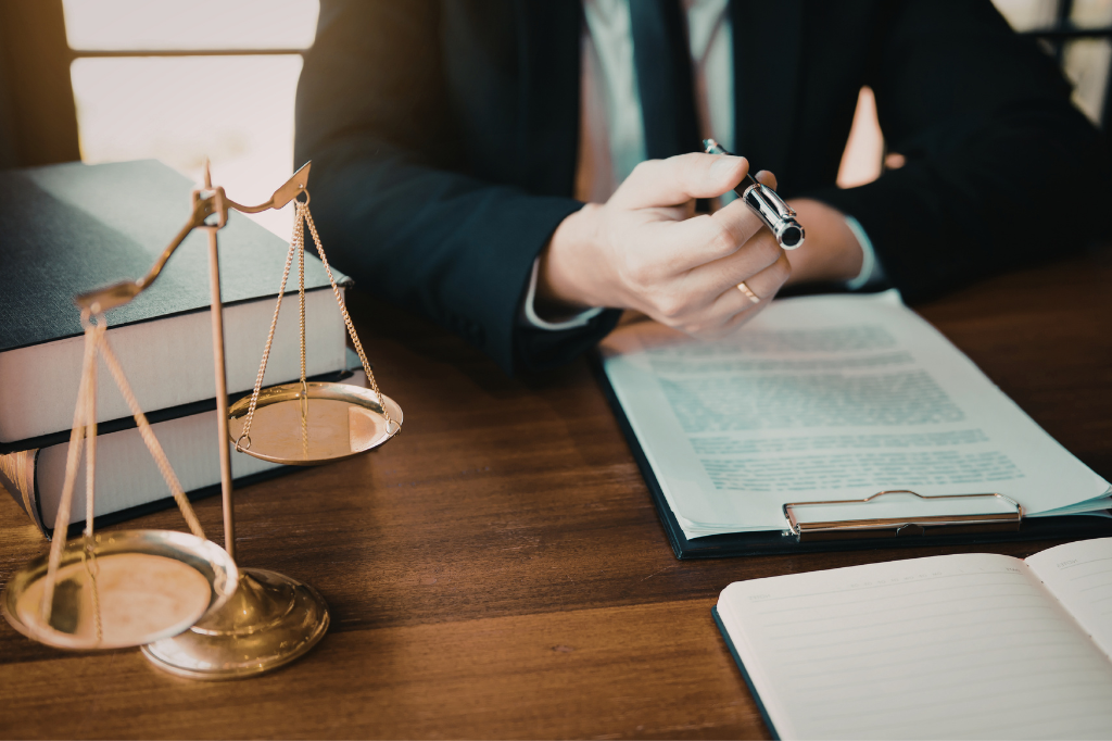 Paralegal doing paperwork