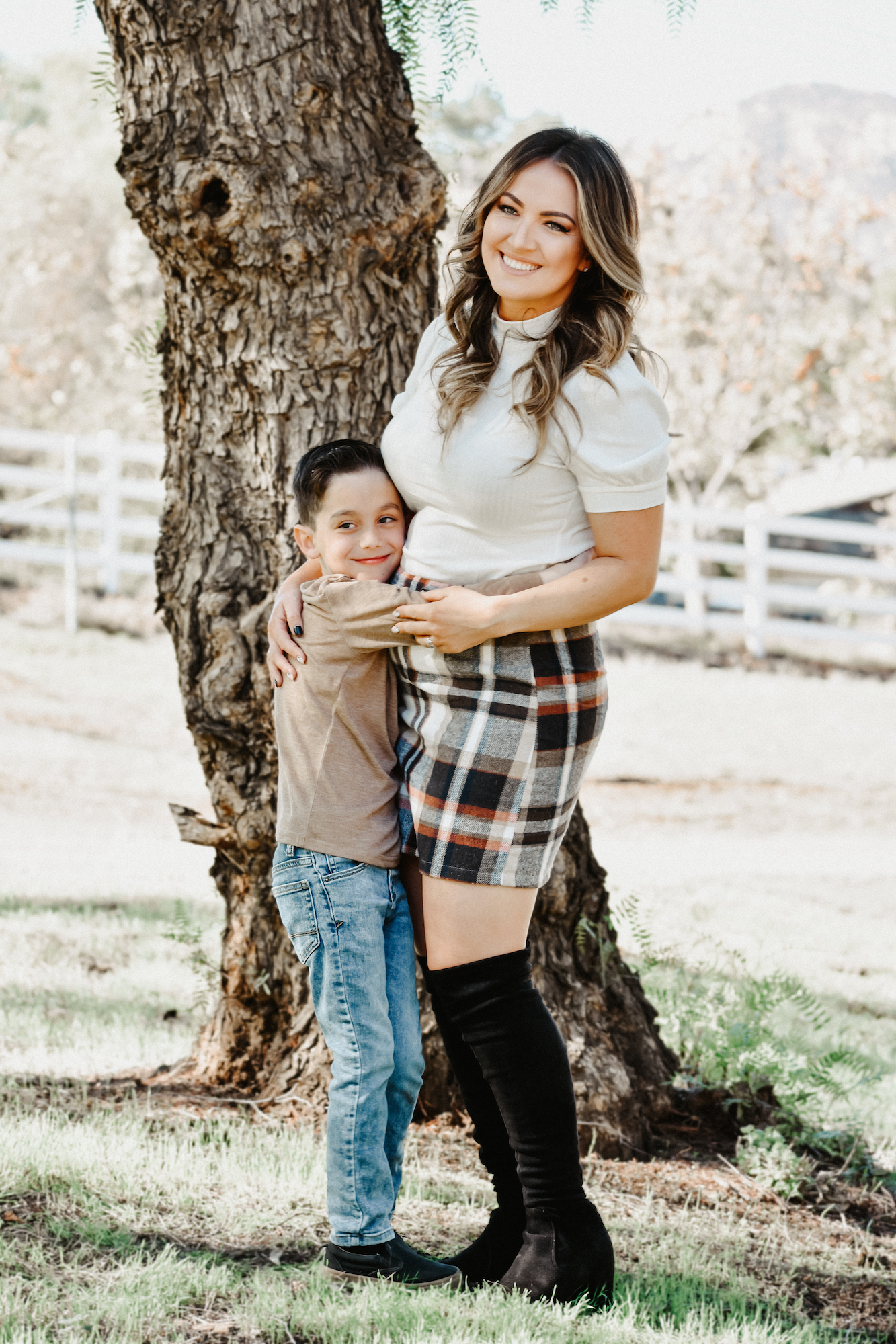 Portrait of ABA alumni member with her son