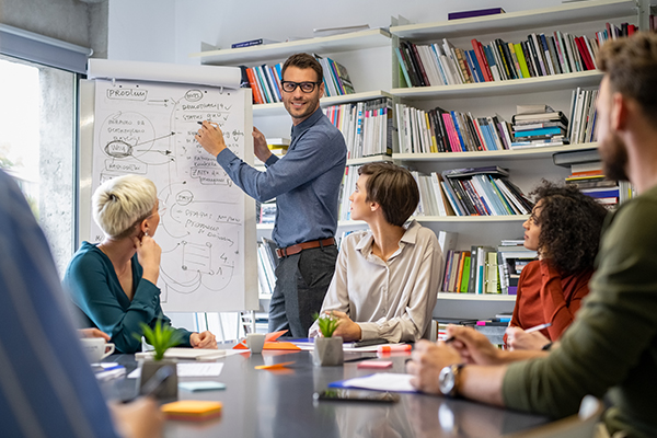 Business team in office setting