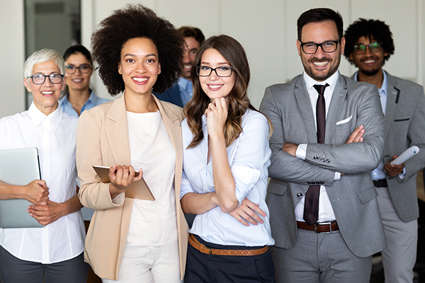 Business team in office setting