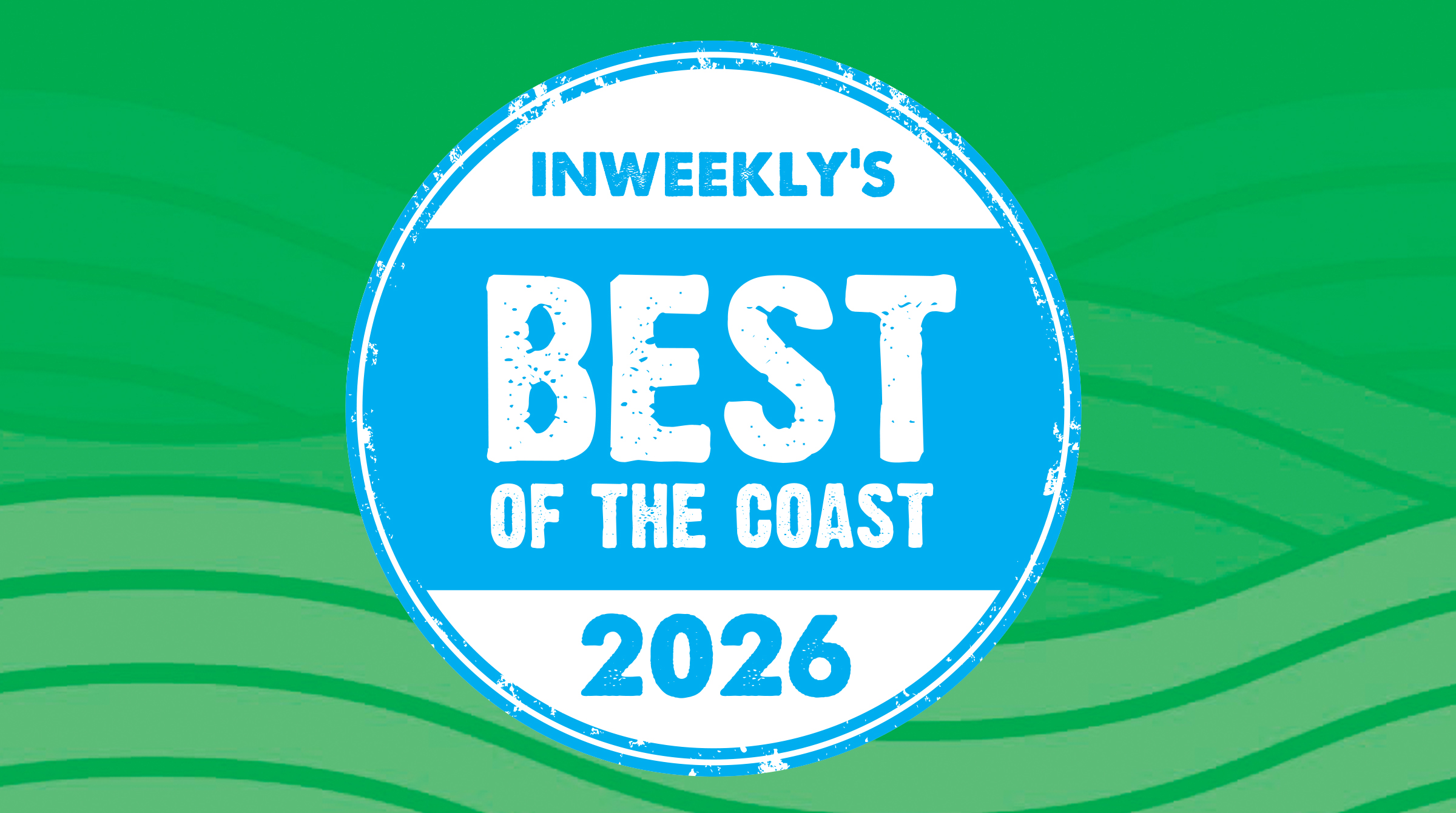 Best of the Coast logo on a green background