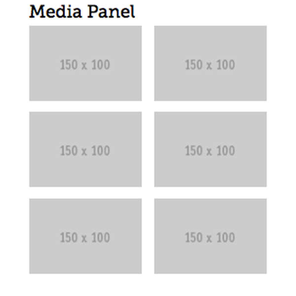 Screenshot example of the Media Panel content