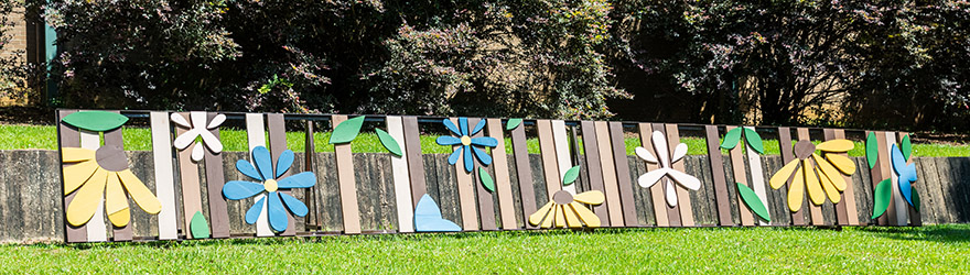 Flower Mural outside of Building 12