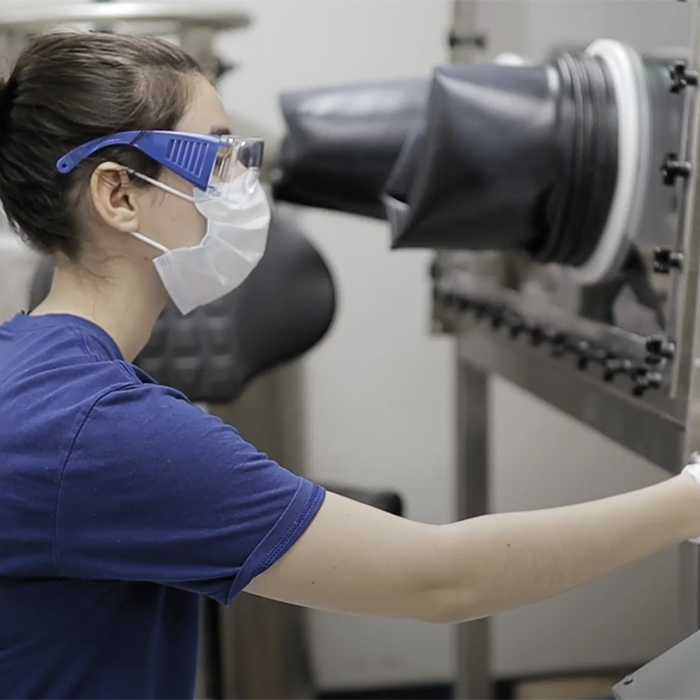 UWF student Lali Gutierrez conducting research