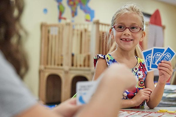 social worker meeting with a child