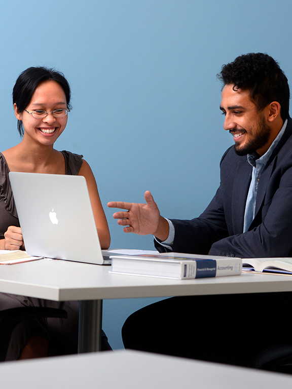 Accounting Lab Students Conversing