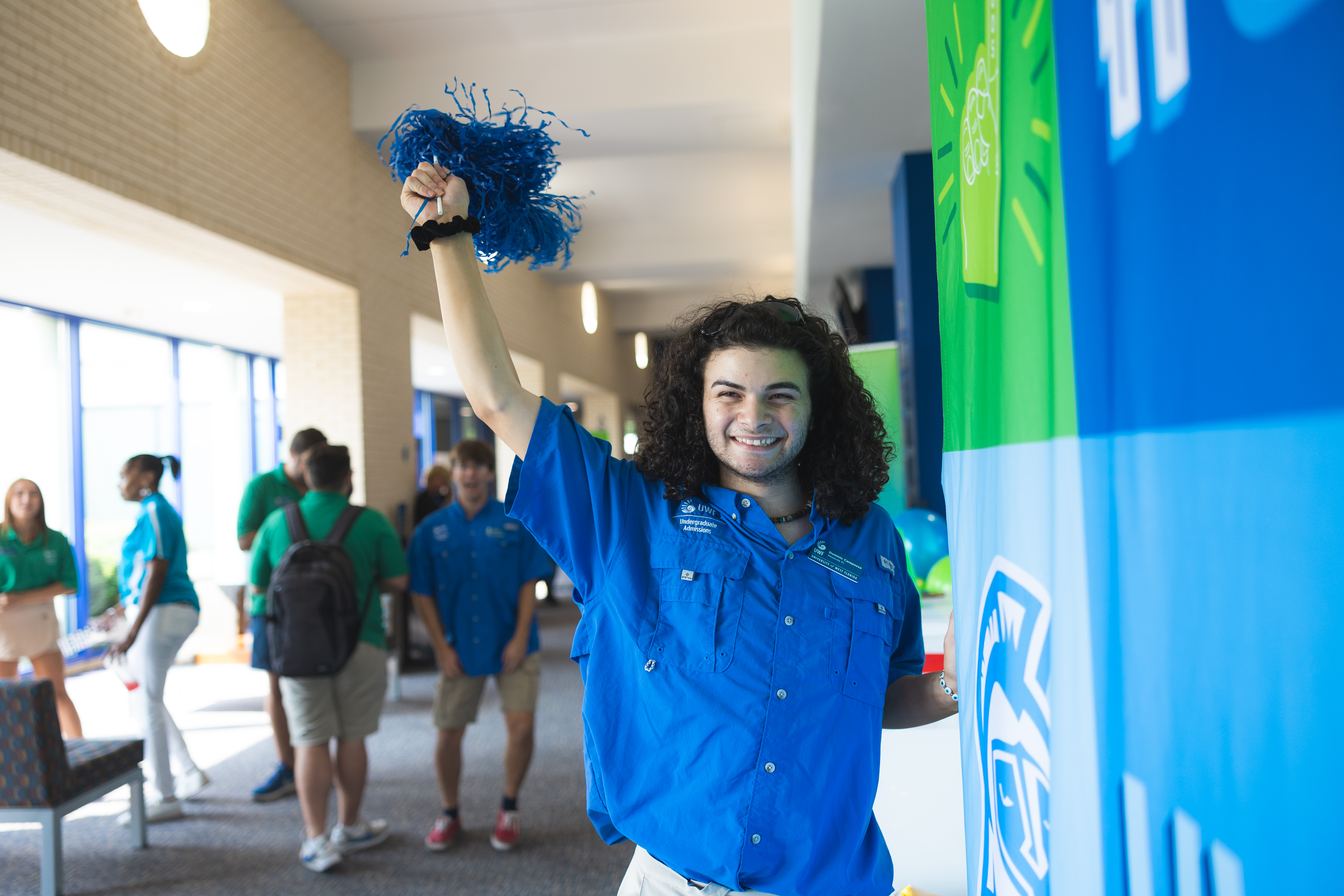 Student celebrating Argo pride