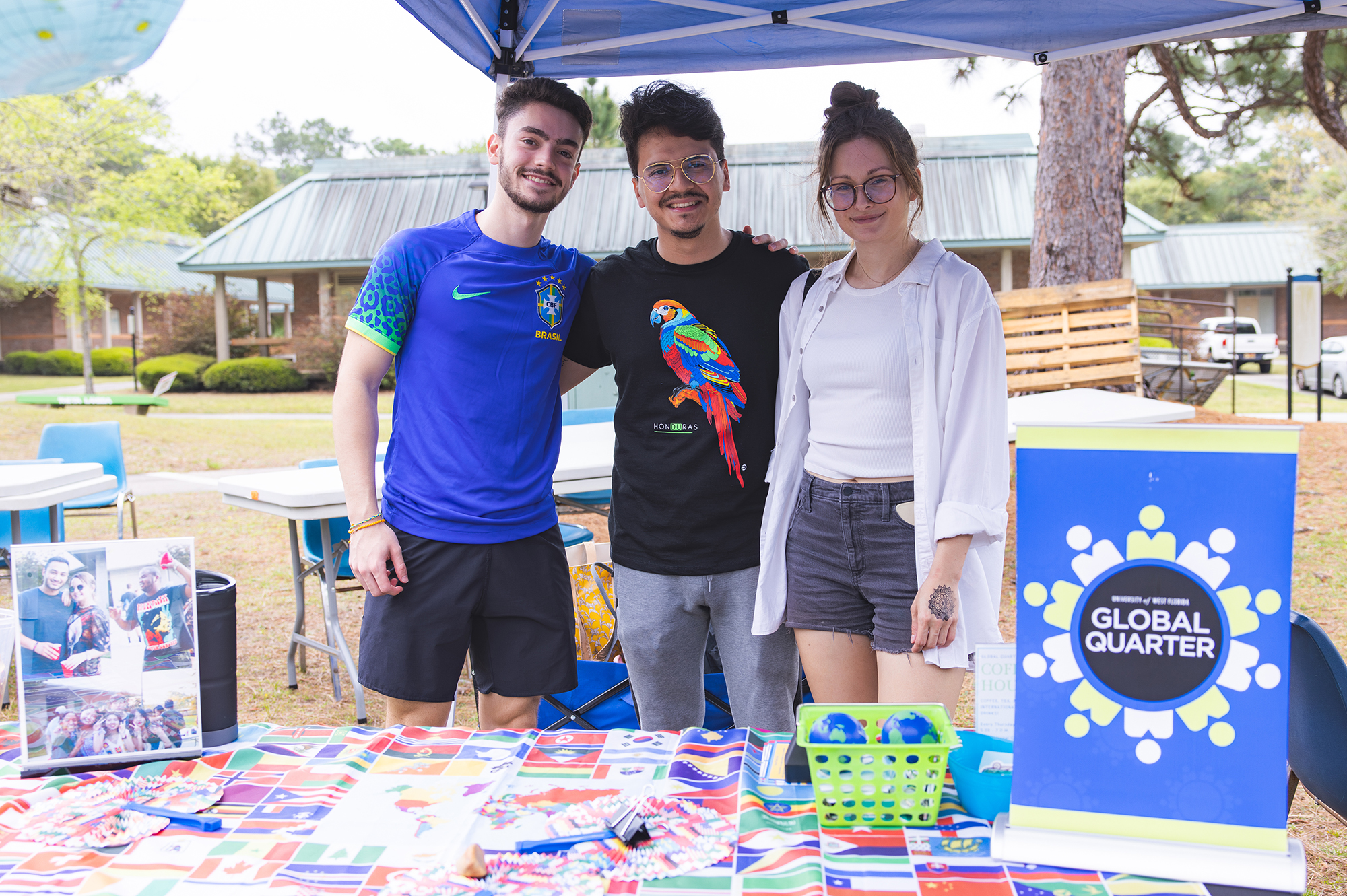 International students at global block party