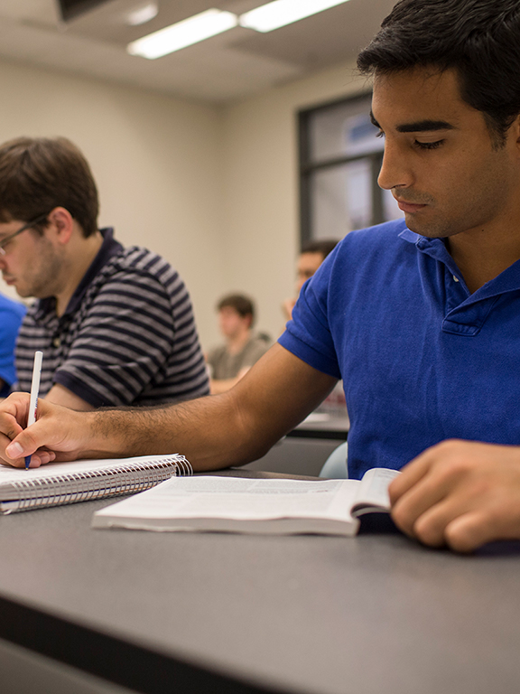 Accounting Students working diligently in class