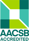 AACSB, Association to Advance Collegiate Schools of Business, Accredited logo.