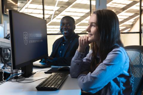 Students in the Center for Cybersecurity