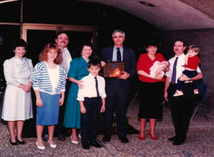 Whitman family and University President Dr. Moris Marx at the dedication of the Whitman Center for State and Local Government.