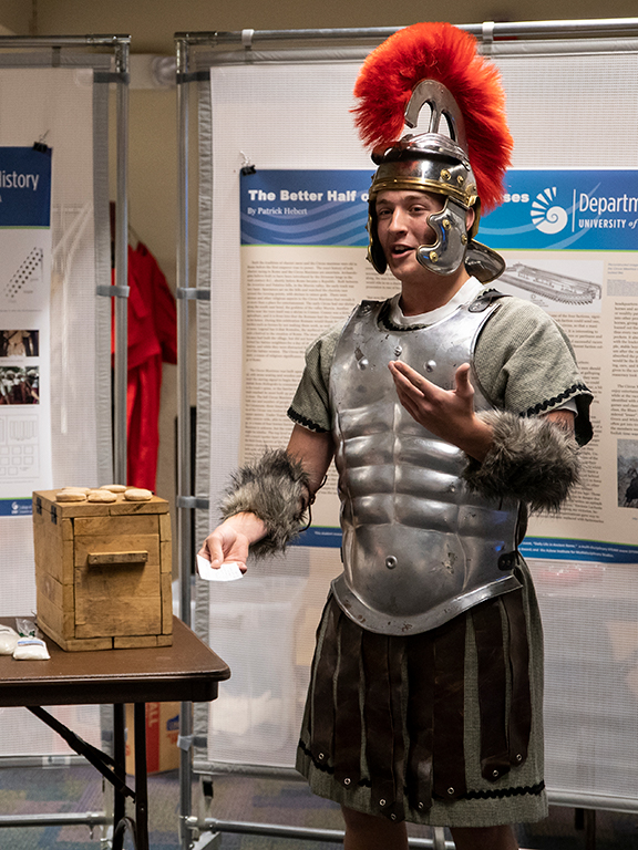 UWF students showcased their knowledge of Ancient Rome through presentations and demonstrations